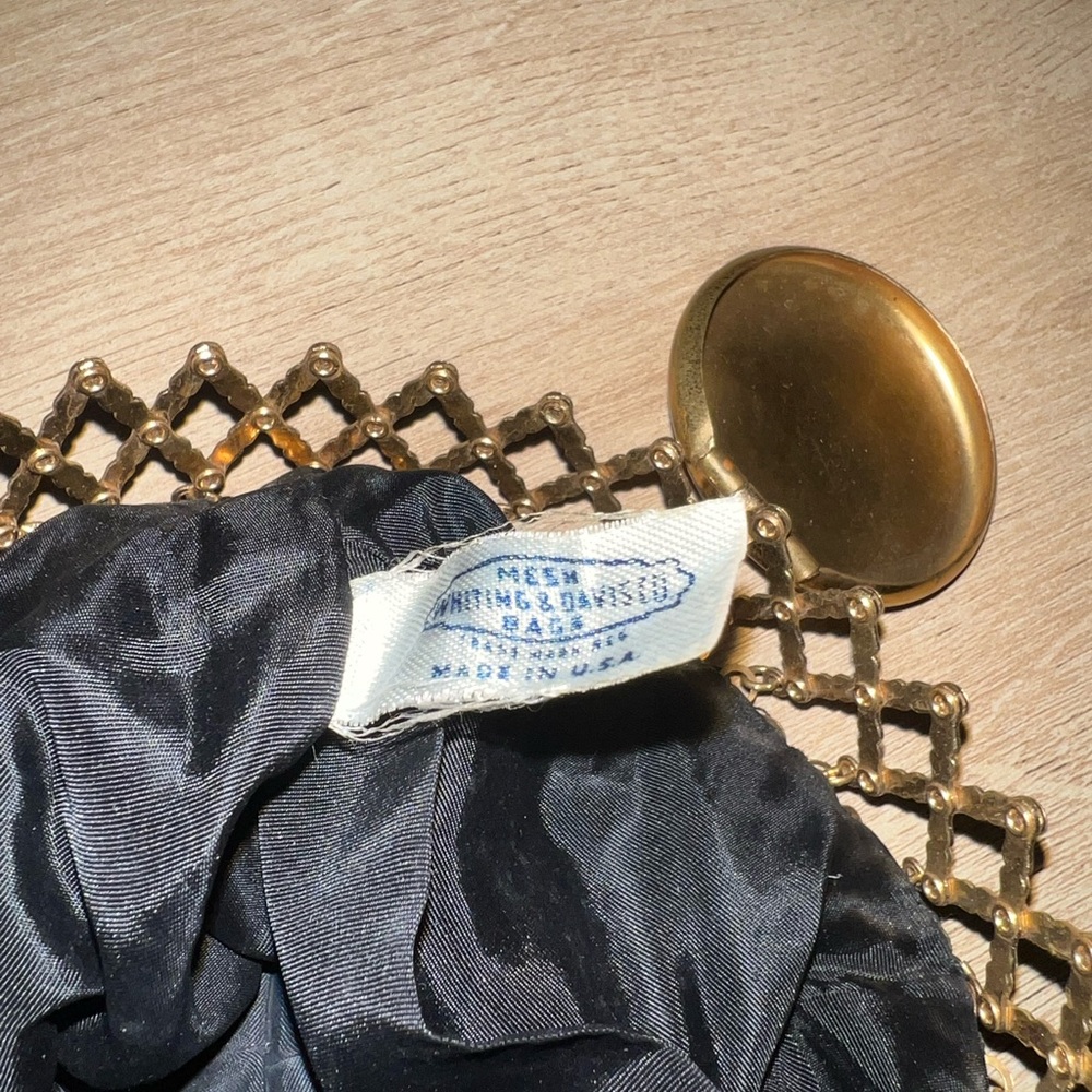 Whiting & Davis Vintage 1940’s Gate Frame Victorian Wristlet Bag Pouch - Picture 4 of 12